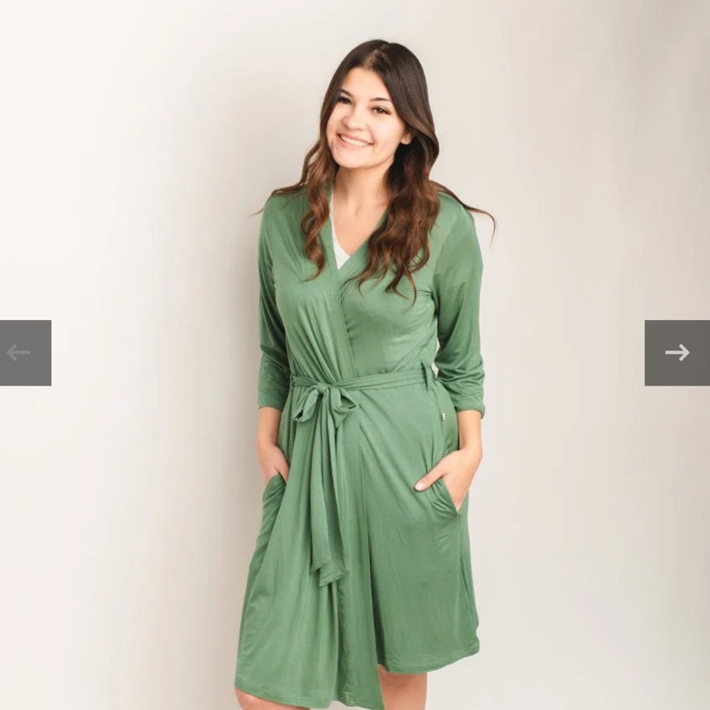 Kyte BABY Olive Bamboo Women’s Robe M/L NWT